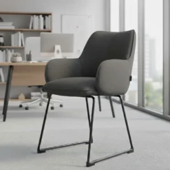 Silla confidente Gala, estructura patín