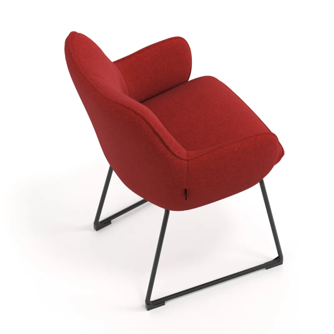 Silla confidente Gala, estructura patín