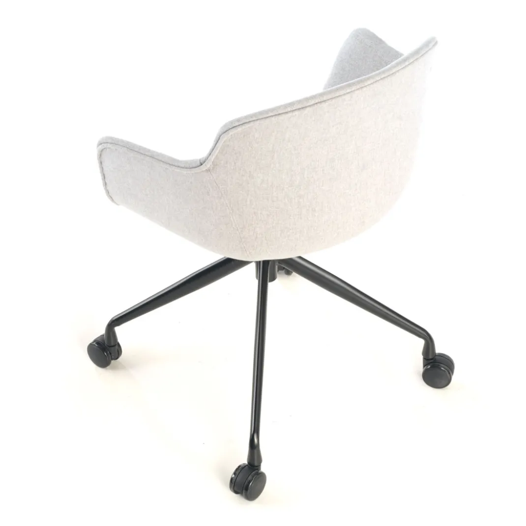 Silla Confidente Ivonne, Giratoria con ruedas, Tapizada