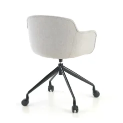 Silla Confidente Ivonne, Giratoria con ruedas, Tapizada