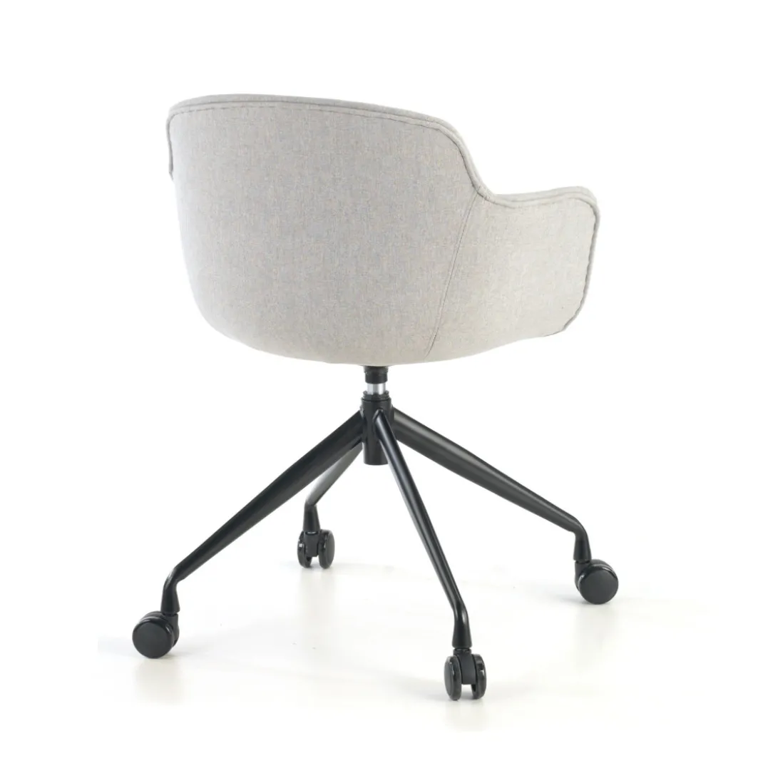 Silla Confidente Ivonne, Giratoria con ruedas, Tapizada