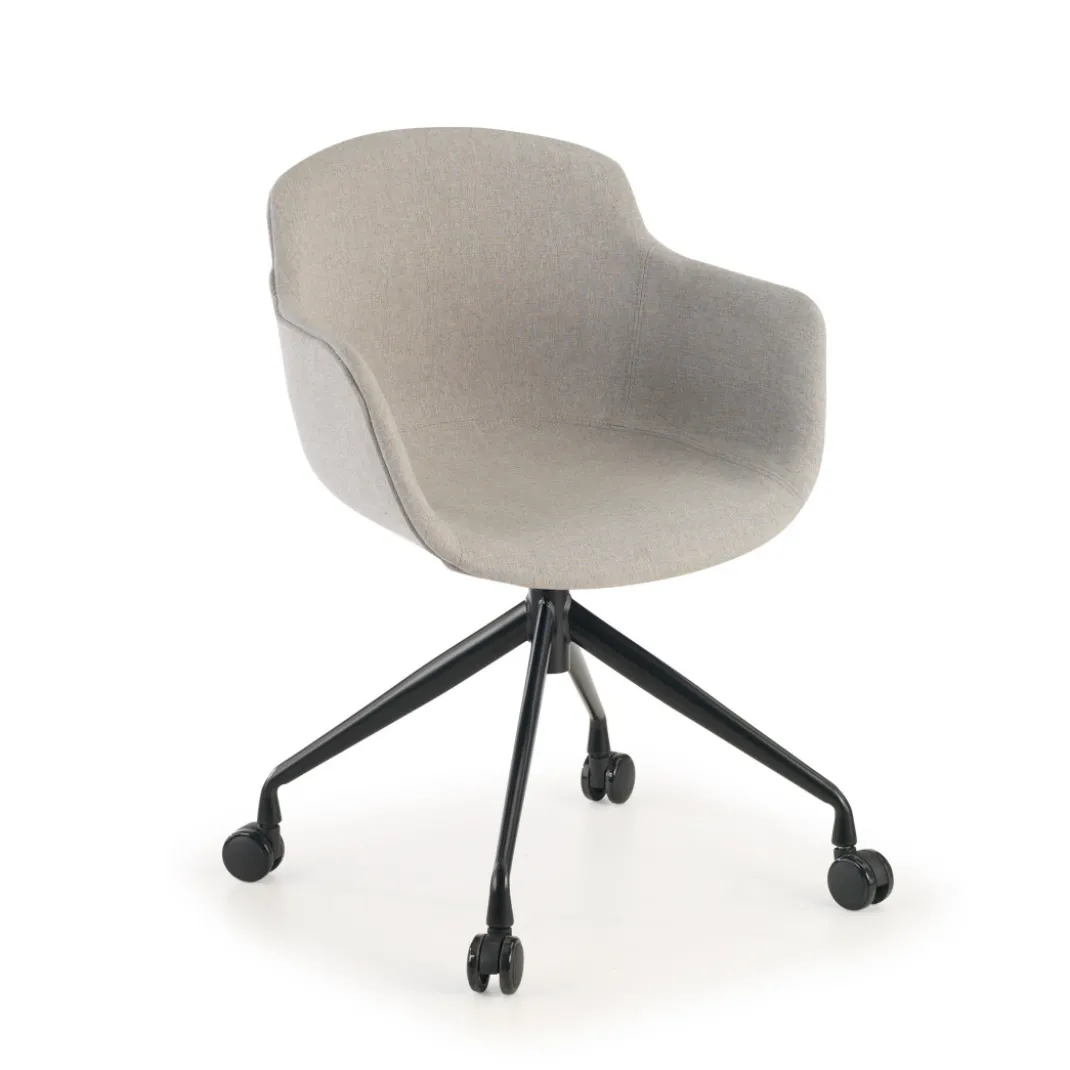 Silla Confidente Ivonne, Giratoria con ruedas, Tapizada