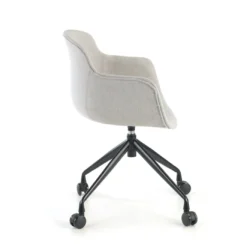 Silla Confidente Ivonne, Giratoria con ruedas, Tapizada