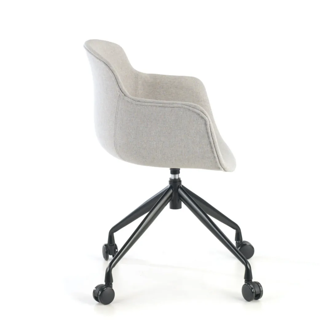 Silla Confidente Ivonne, Giratoria con ruedas, Tapizada