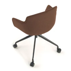 Silla Confidente Ivonne, Giratoria con ruedas, Tapizada