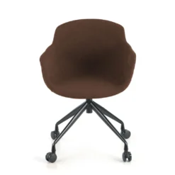Silla Confidente Ivonne, Giratoria con ruedas, Tapizada
