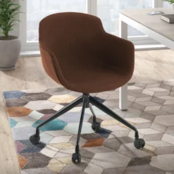 Silla Confidente Ivonne, Giratoria con ruedas, Tapizada