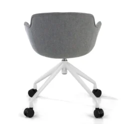 Silla Confidente Ivonne, Giratoria con ruedas, Tapizada