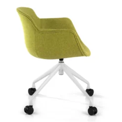 Silla Confidente Ivonne, Giratoria con ruedas, Tapizada