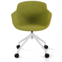 Silla Confidente Ivonne, Giratoria con ruedas, Tapizada