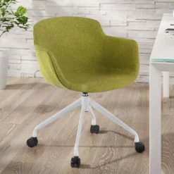 Silla Confidente Ivonne, Giratoria con ruedas, Tapizada