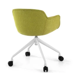 Silla Confidente Ivonne, Giratoria con ruedas, Tapizada