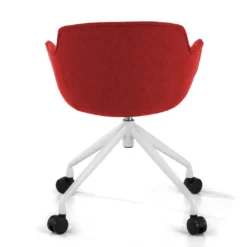 Silla Confidente Ivonne, Giratoria con ruedas, Tapizada