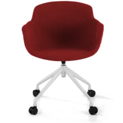 Silla Confidente Ivonne, Giratoria con ruedas, Tapizada
