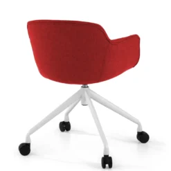Silla Confidente Ivonne, Giratoria con ruedas, Tapizada