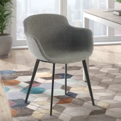 Silla confidente Ivonne, Patas, Estructura metálica, Tapizada