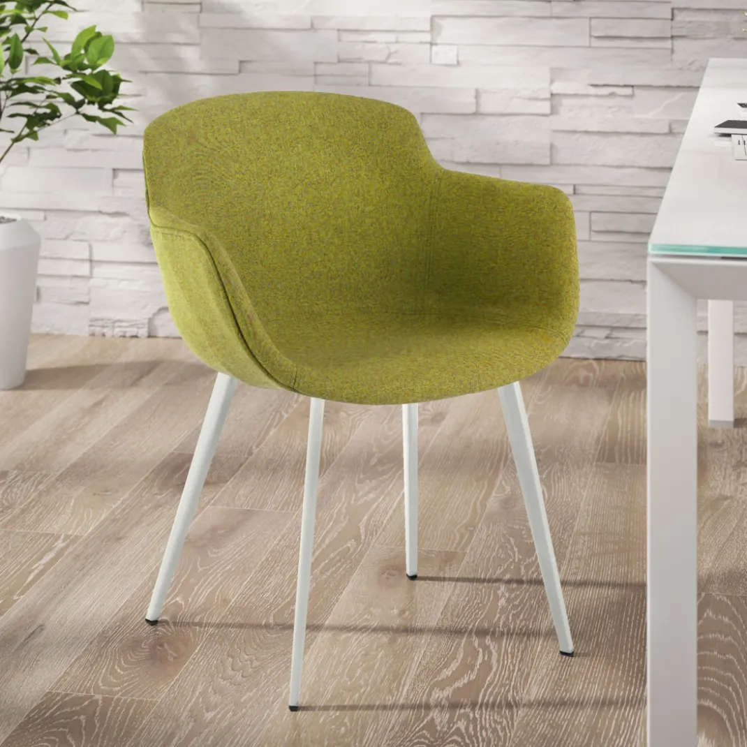 Silla confidente Ivonne, Patas, Estructura metálica, Tapizada