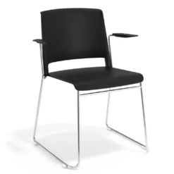 Silla confidente Lotus, estructura patin Brazos