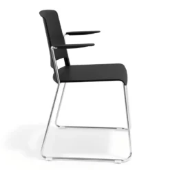Silla confidente Lotus, estructura patin Brazos