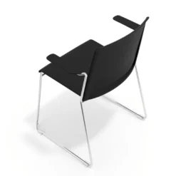 Silla confidente Lotus, estructura patin Brazos
