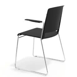 Silla confidente Lotus, estructura patin Brazos
