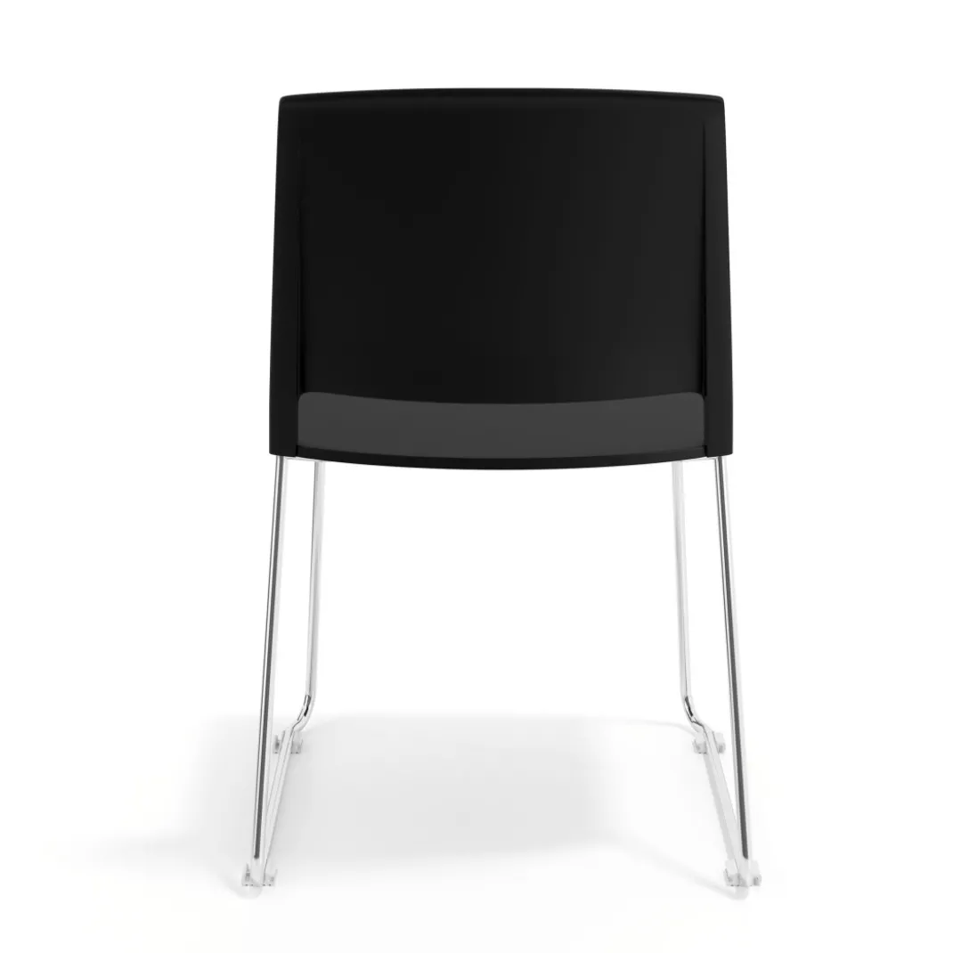 Silla confidente Lotus, estructura patin