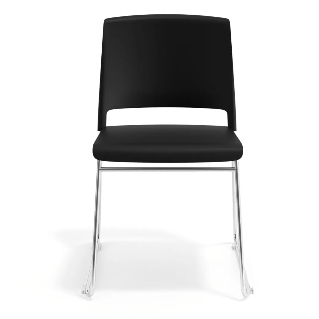 Silla confidente Lotus, estructura patin