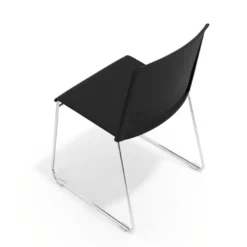 Silla confidente Lotus, estructura patin