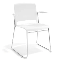 Silla confidente Lotus, estructura patin Brazos