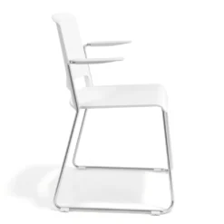 Silla confidente Lotus, estructura patin Brazos