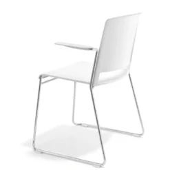 Silla confidente Lotus, estructura patin Brazos
