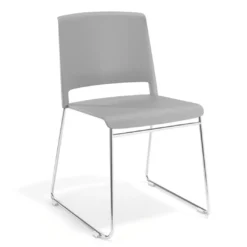 Silla confidente Lotus, estructura patin