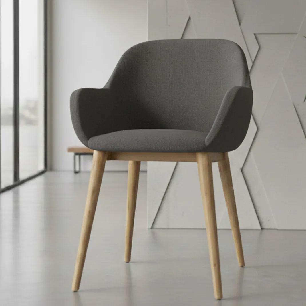 Silla confidente Moon 4 patas madera maciza