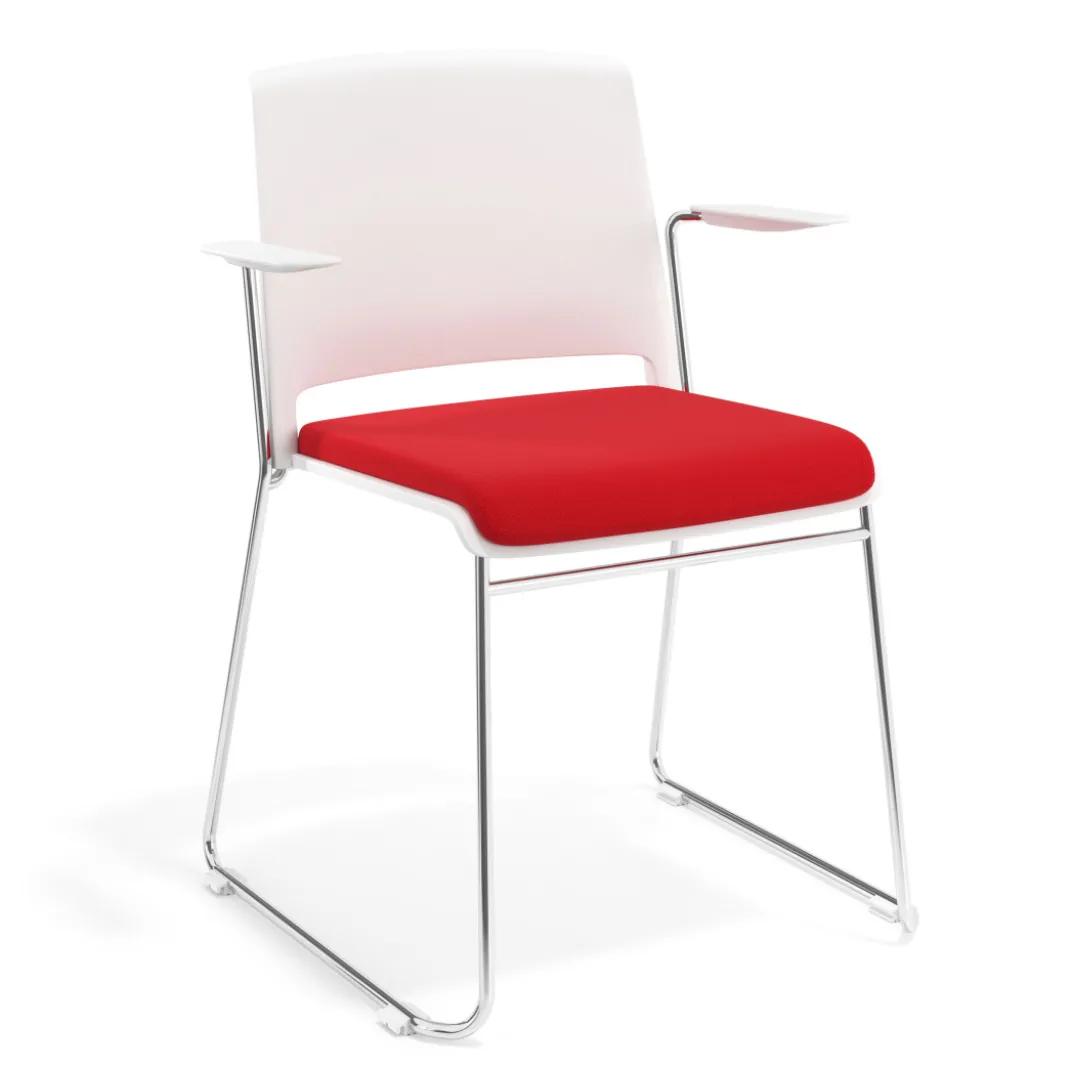 Silla Confidente tapizada con brazos Lotus