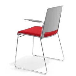 Silla Confidente tapizada con brazos Lotus