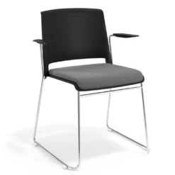 Silla Confidente tapizada con brazos Lotus