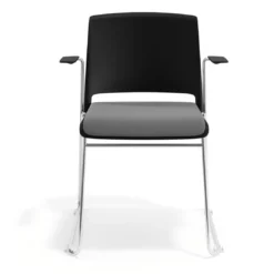 Silla Confidente tapizada con brazos Lotus