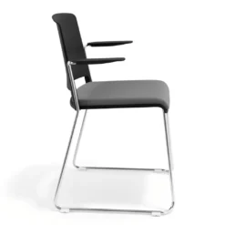 Silla Confidente tapizada con brazos Lotus