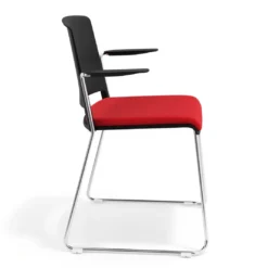 Silla Confidente tapizada con brazos Lotus