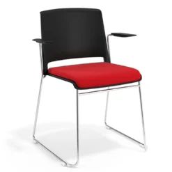 Silla Confidente tapizada con brazos Lotus