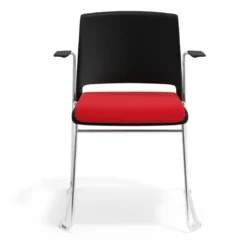 Silla Confidente tapizada con brazos Lotus