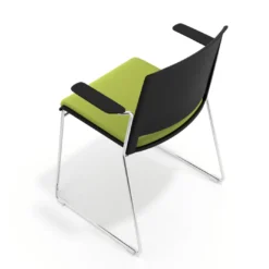 Silla Confidente tapizada con brazos Lotus