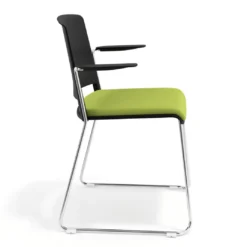 Silla Confidente tapizada con brazos Lotus