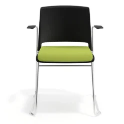 Silla Confidente tapizada con brazos Lotus