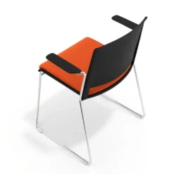 Silla Confidente tapizada con brazos Lotus