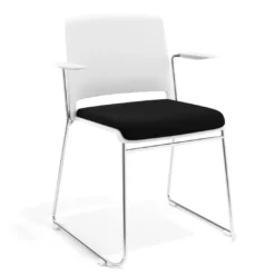 Silla Confidente tapizada con brazos Lotus