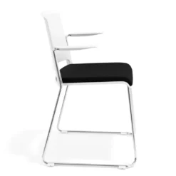 Silla Confidente tapizada con brazos Lotus