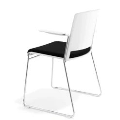 Silla Confidente tapizada con brazos Lotus