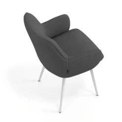 Silla confidente tapizada Gala, estructura 4 patas