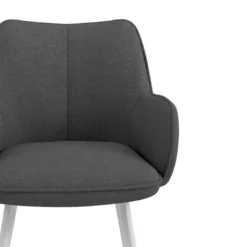 Silla confidente tapizada Gala, estructura 4 patas